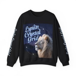 Lyran Crystal Grid Crewneck Sweatshirt — White Lion Pullover